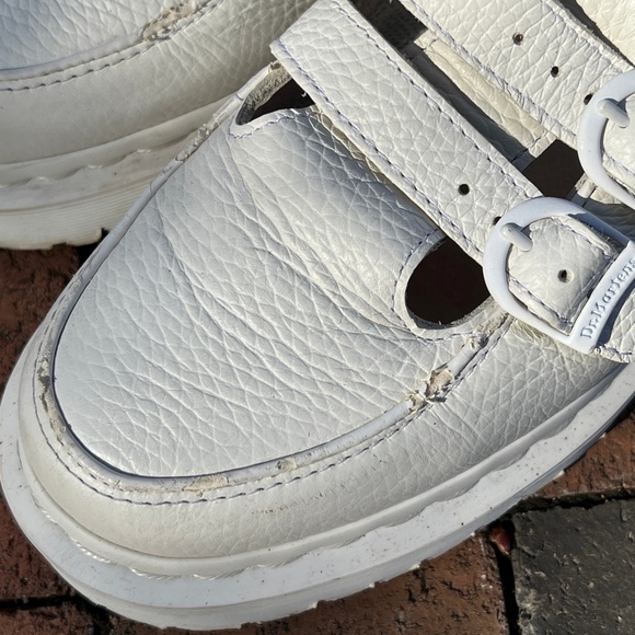 Dr. Martens Freya Triple Strap Mary Jane Shoe in White - Picture 7 of 9